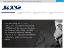 Tablet Screenshot of elitetechgroup.com